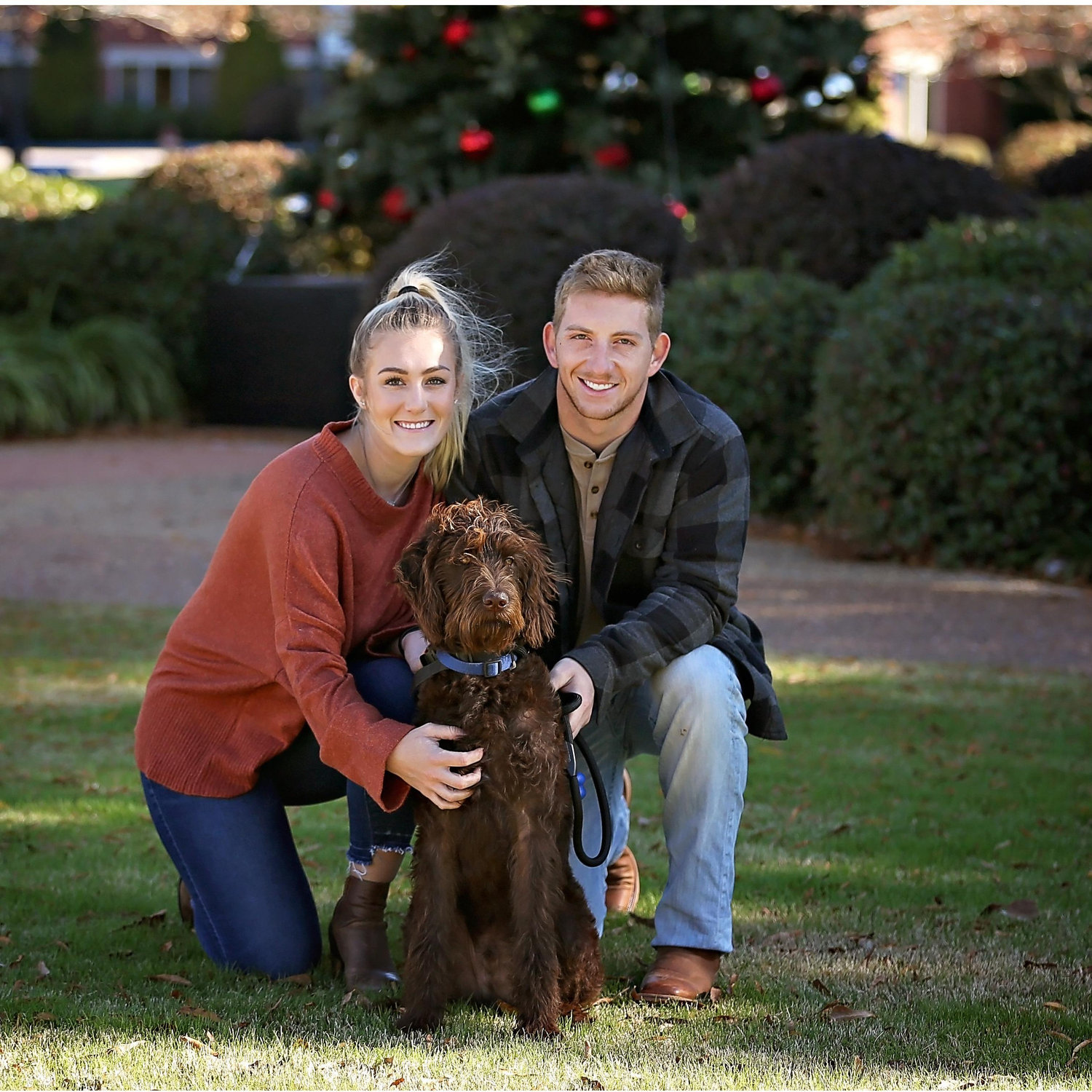Drew and I's first Christmas with one of our dogs, Oakley.