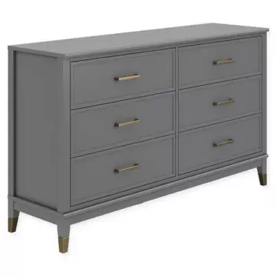 CosmoLiving Westerleigh 6-Drawer Dresser in White