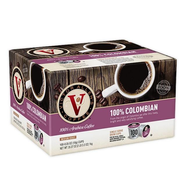 100% Colombian Medium Roast Single Serve Coffee Pods for Keurig K-Cup Brewers 100-Count