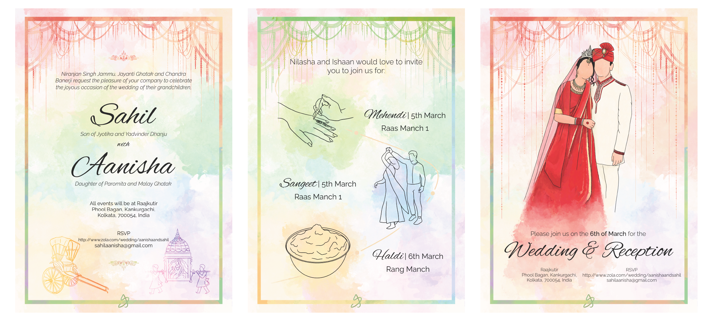 The Wedding Website of Sahil Dhanju and Aanisha Ghatak
