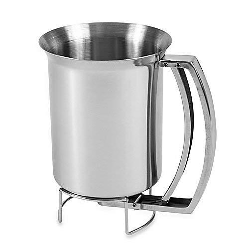 Professional Stainless Steel Pancake Batter Dispenser - Great for Baking,Cupcakes, Muffins-Cooking Crepes,Waffles,Cooking Crepes and Waffles,800ml