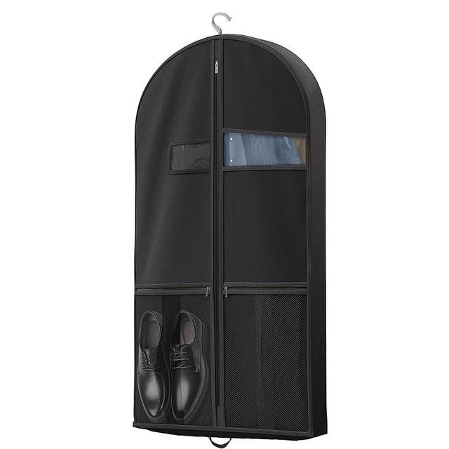 Lazebox Garment Bag for Closet Storage and Travel with Zipper Pocket, Heavy Duty Waterproof Hanging Suit Bag with Handles for Suits, Coats, Jackets, Shirts, 1 pack