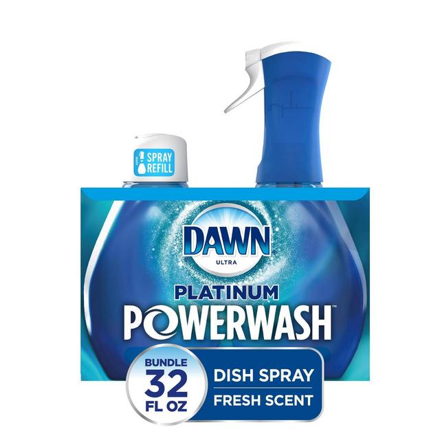 Dawn Platinum Powerwash Dish Spray Dish Soap - Fresh Scent Bundle - 1 Starter-Kit Plus 1 Refill - 16 fl oz Each
