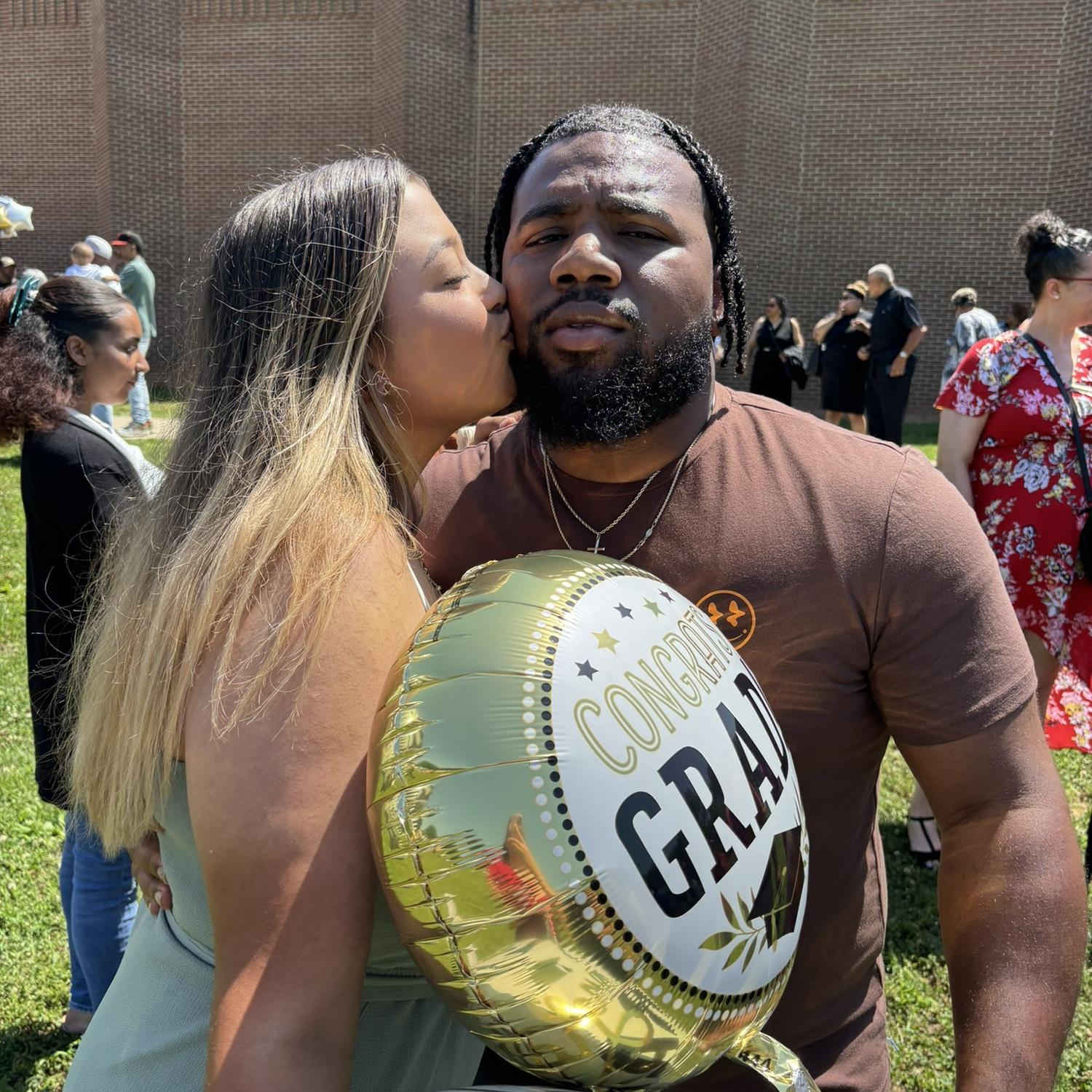 When my sister Alana graduated high school and James was roasting in the sun, LOL