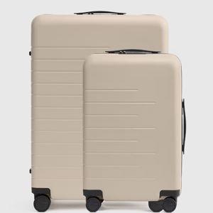 Carry-On & Large Check-In Suitcase Bundle | Tan (Hers)