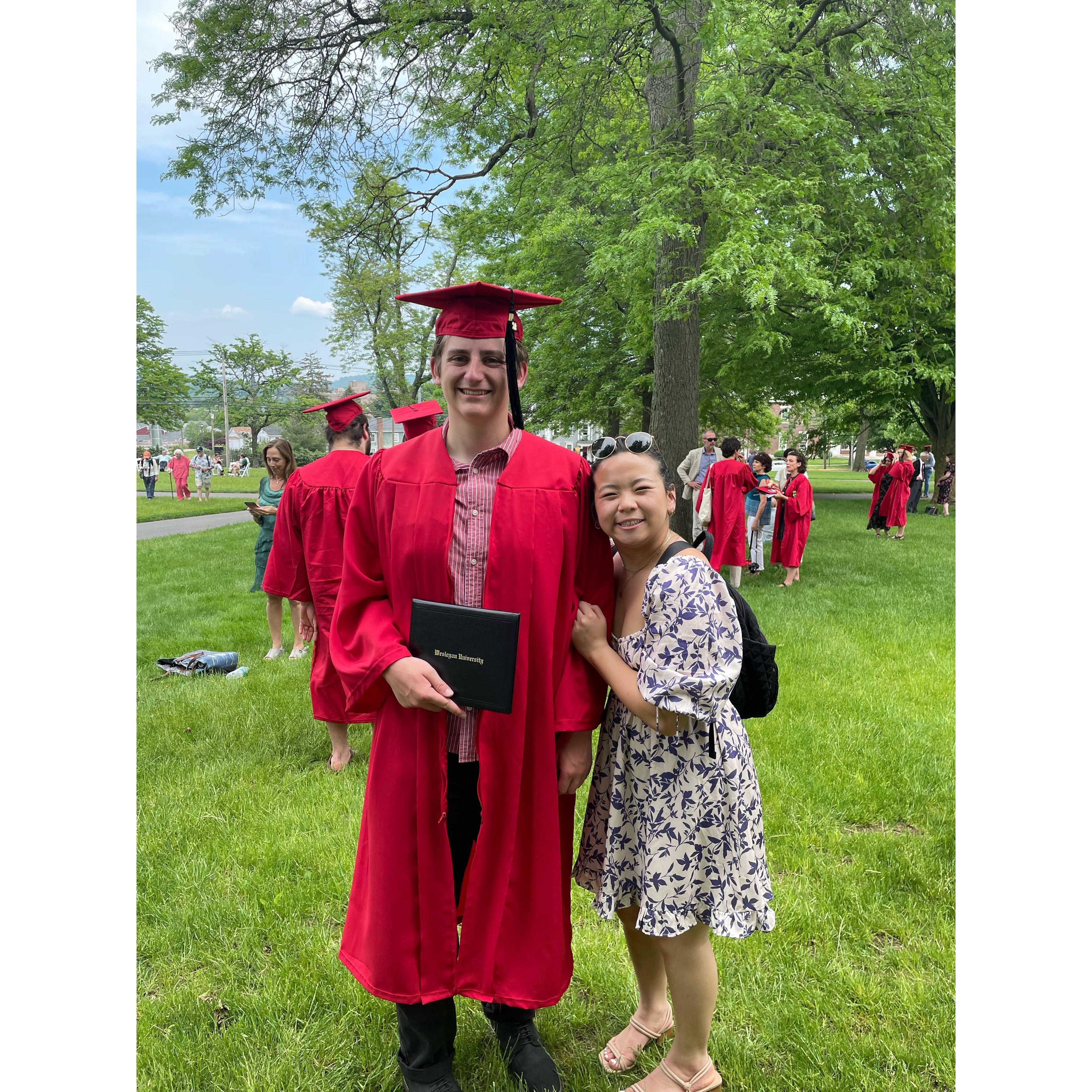Adam graduated from Wesleyan University in Connecticut, and we were finally no longer long-distance!