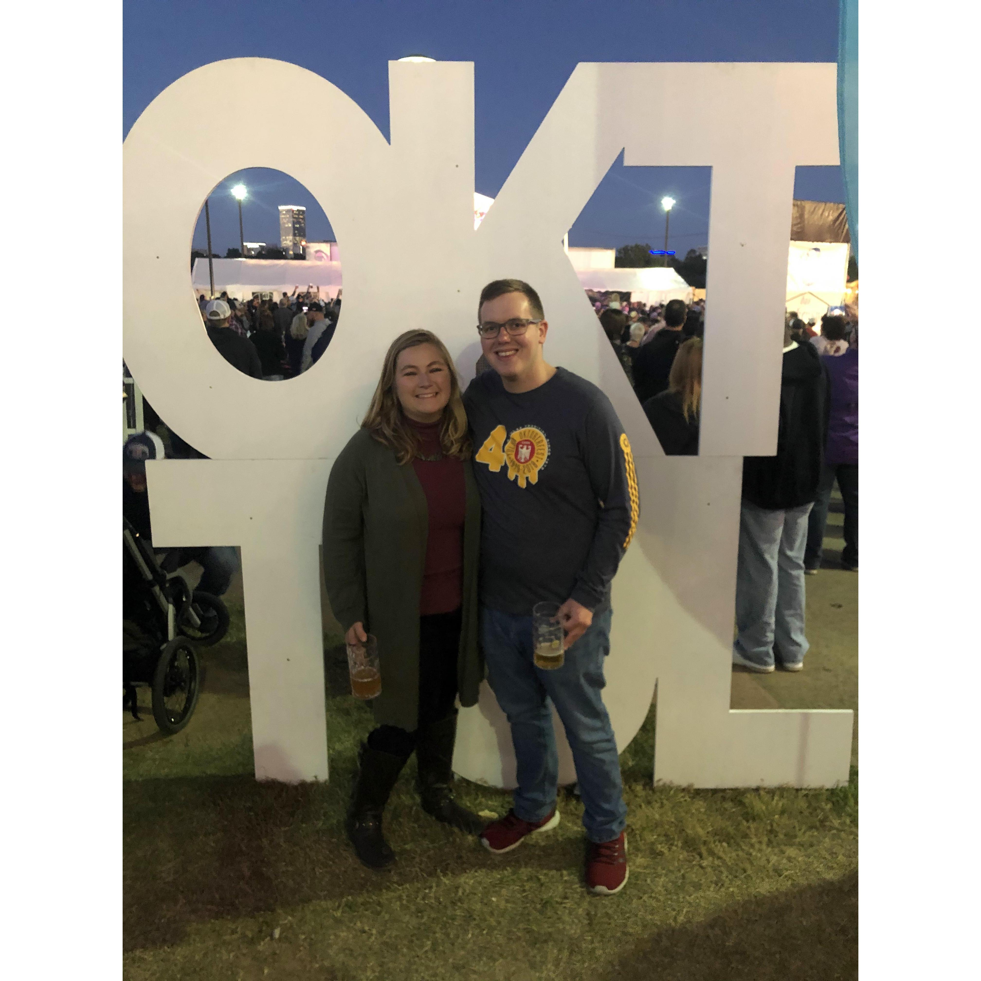 Oktoberfest 2019! Courtney's first Oktoberfest! We even got to have our first Shotski with two random strangers (and they bought when they found out that we are teachers)!