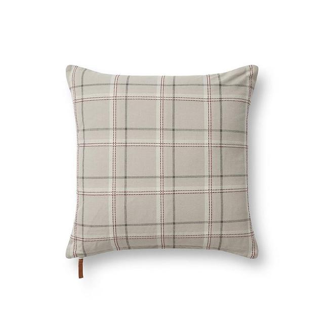 Loloi Chris Loves Julia x Teddy Collection PCJ0009 Beige/Multi 18'' x 18'' Pillow