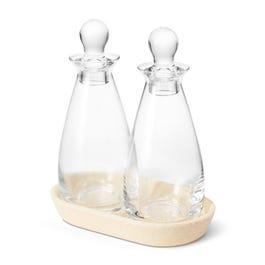 Aerin Shagreen Oil & Vinegar Set, Cream