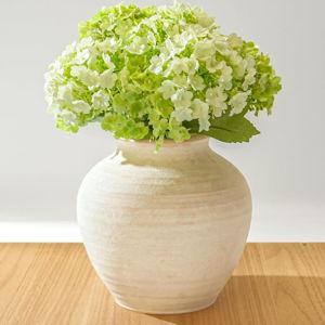 Ceramic Flower Vase (6.2"-White)