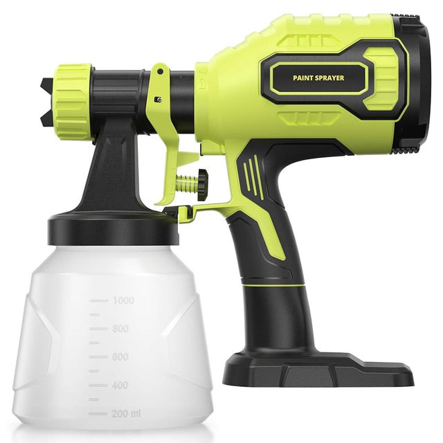 Cordless Paint Sprayer Compatible with Ryobi 18V Battery (Battery Not Included),1000ml/min High Flow,1000ml Container,150 Din/s Max Viscosity,Paint Sprayer for Furniture