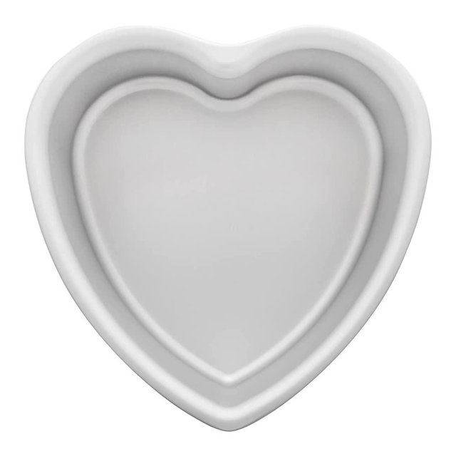 Fat Daddio's PHT-83 Anodized Aluminum Heart Cake Pan, 8 x 3 Inch