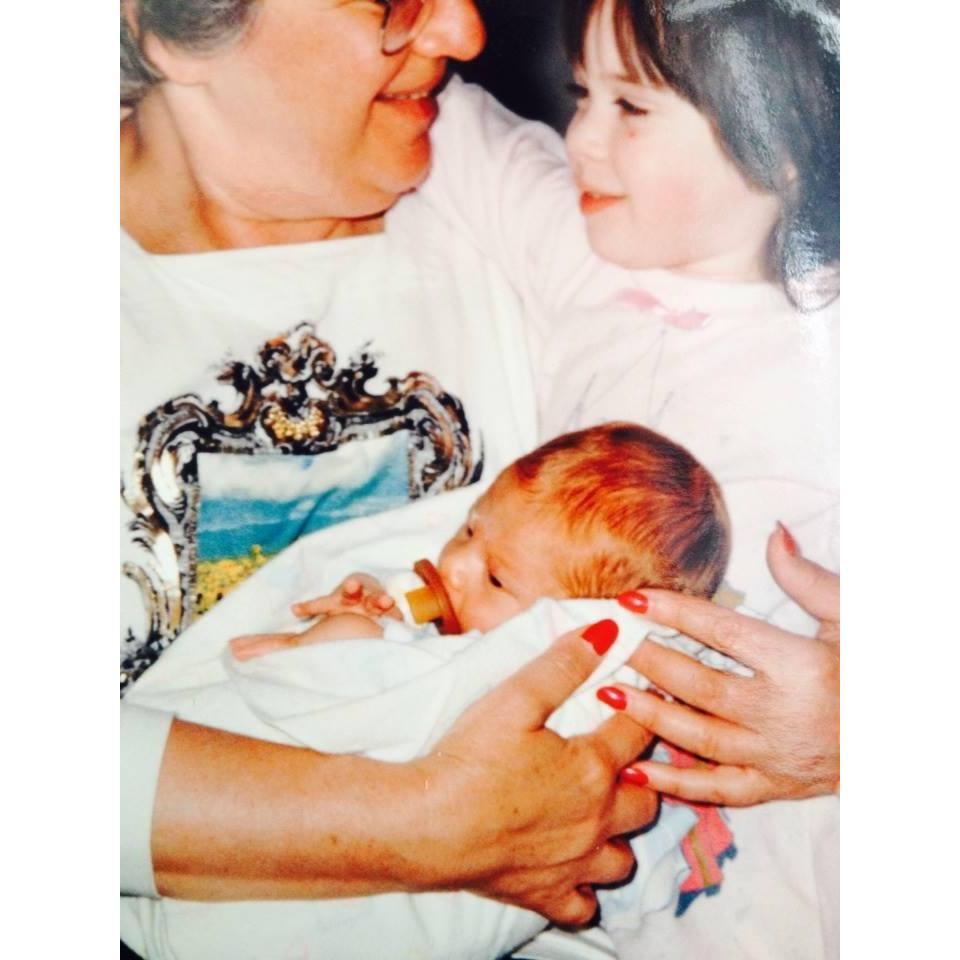 This is one of Lauren's favorite pictures. Her, her Grandma, and her newborn brother Eric, who will be her Man of honor on our wedding day.