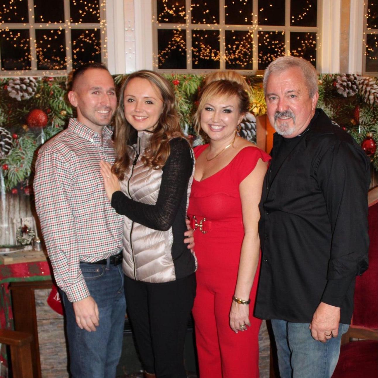 Allen, Brianna, Mary and Marty after the proposal!