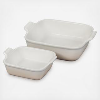 Heritage Set of 2 Square Dishes