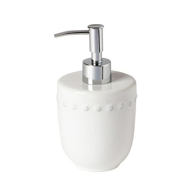 Costa Nova Pearl Stoneware Soap/Lotion Pump, White