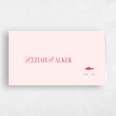 Lightest Blush, Pink Wedding Place Card - Jalen Fish