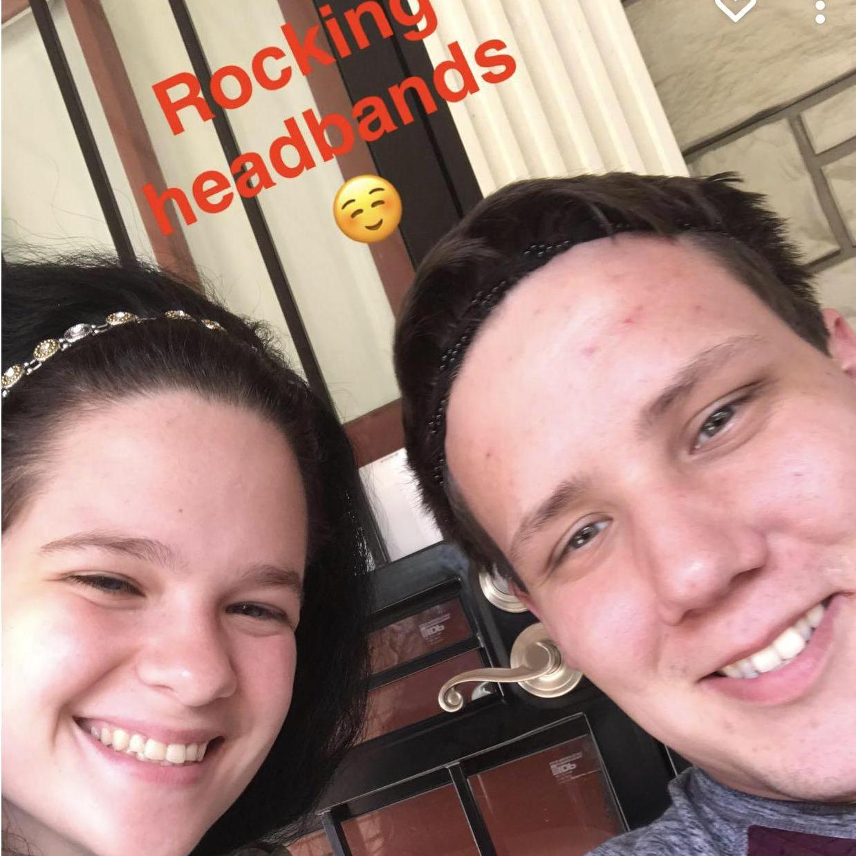 Rockin' headbands on Momma's front porch