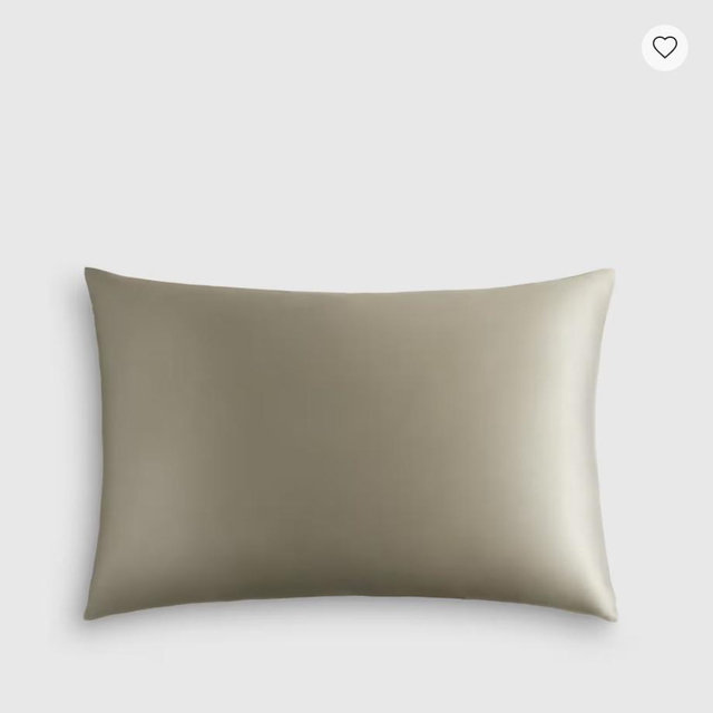 Quince: 100% Mulberry Silk Pillowcase - Dried Sage, King