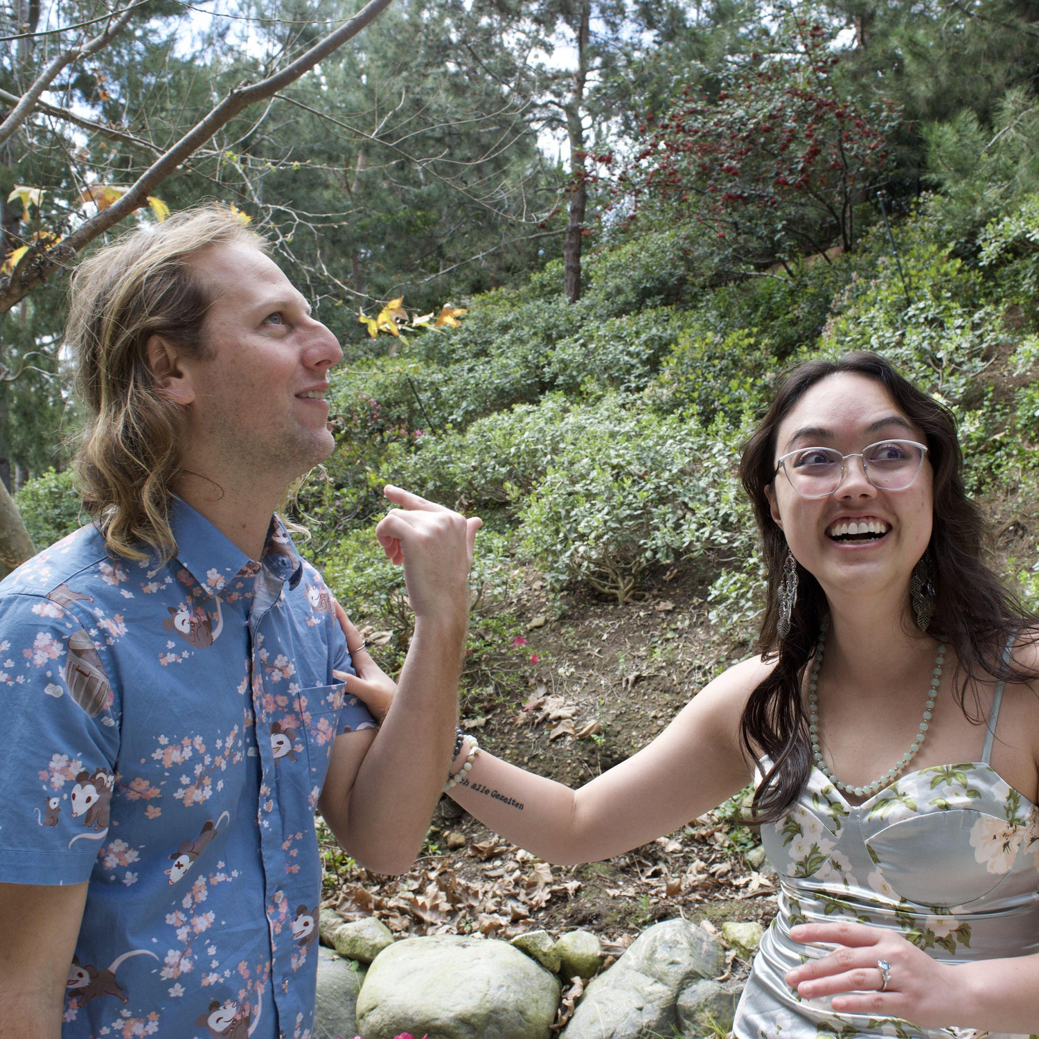 Mitchell explaining his fear to propose, despite standing in the wedding venue Alora booked two weeks ago. Apparently, Alora is a detective and very difficult to surprise