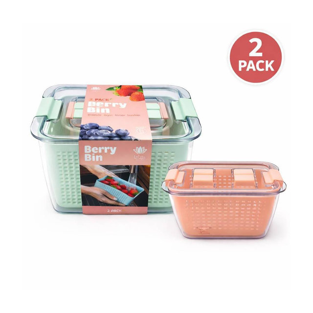 Lotus Sustainables Berry Bin All-in-One Storage Container - 2pk