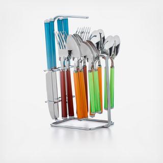 Riant 16-Piece Flatware Set with Rack, Service for 4