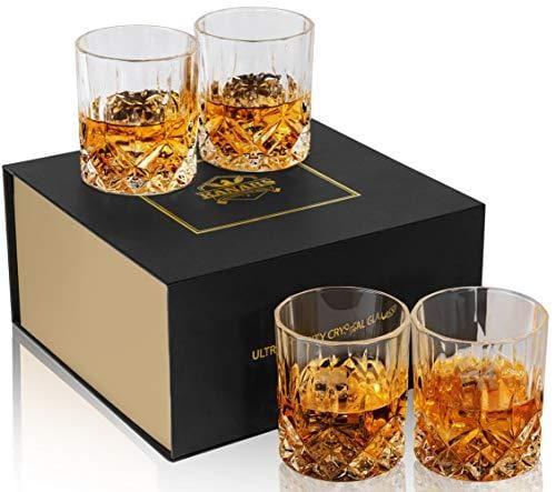 KANARS Old Fashioned Whiskey Glasses Set of 4