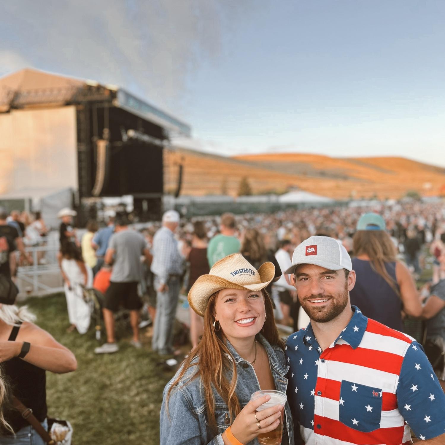 Mackenzie surprised Gabe with tickets to Whiskey Meyers. August 2022