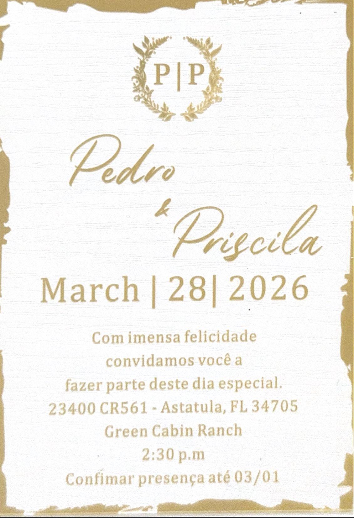 The Wedding Website of Priscila Moreto and Pedro Henrique Gomes