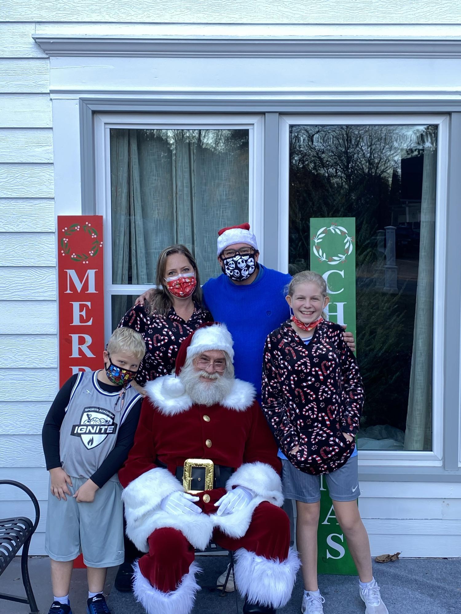 Santa came to visit.