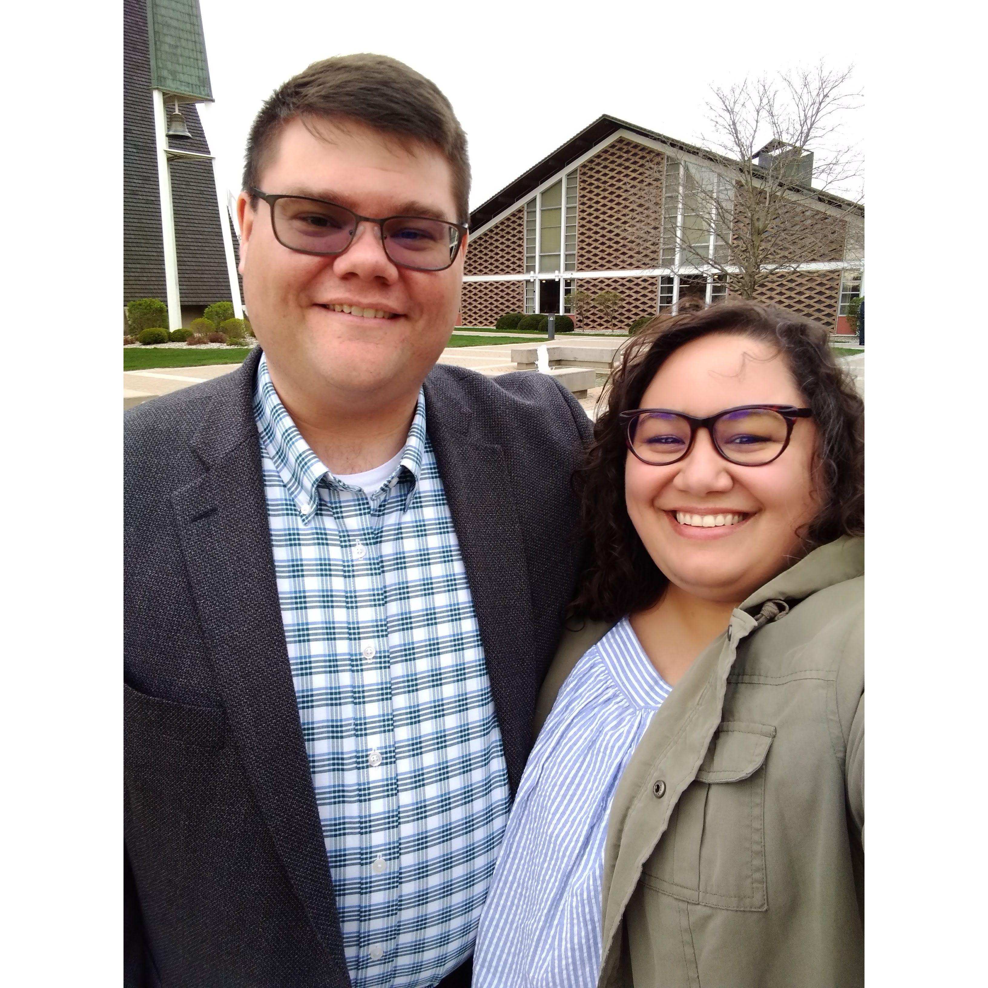 Tobie visited Jordan at Concordia Theological Seminary- Fort Wayne, IN