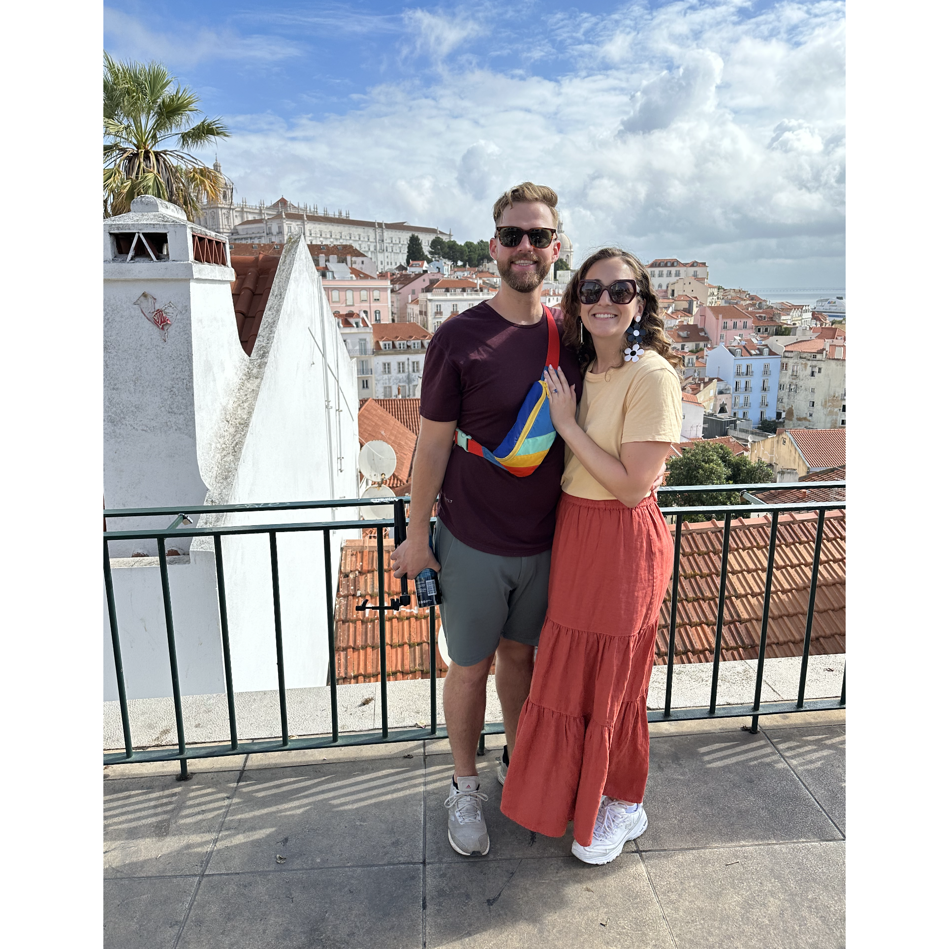 The day we got engaged in Lisbon!