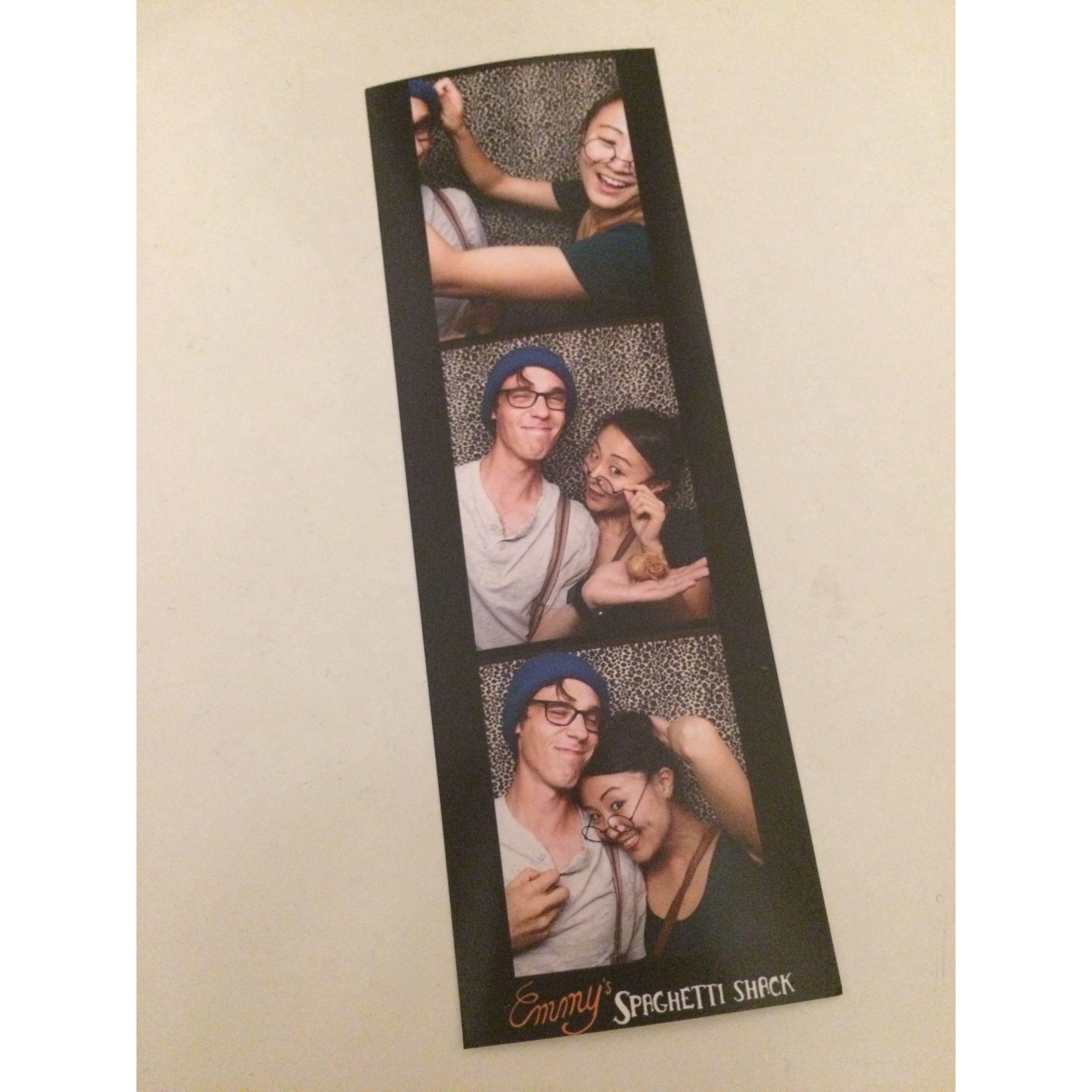 The first photograph of us together - at Emmy's Spaghetti Shack in San Francisco
