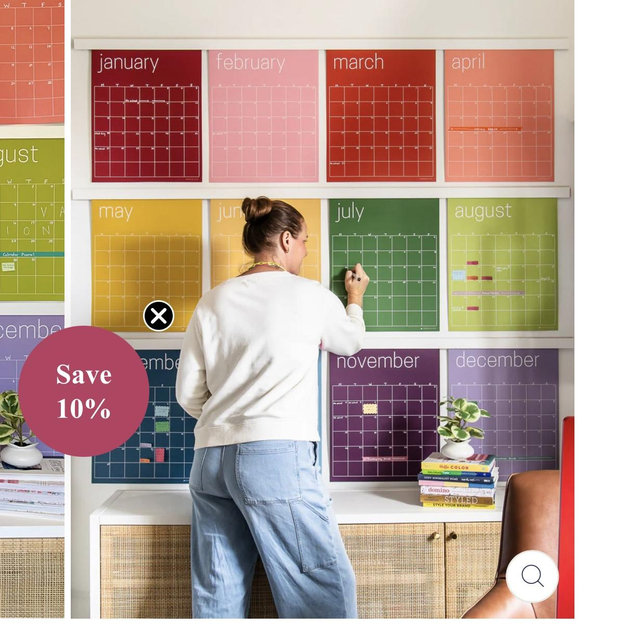 Reusable Large Wall Calendar in Rainbow | 16 x 20 inches | Undated