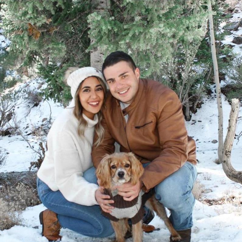 Fun fact: Their dogs name is Lady, and even though she's a handful... they love her sassy personality!