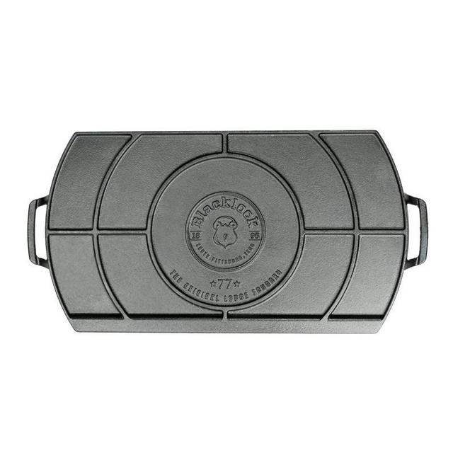 Blacklock *77* 10 x 20 Inch Triple Seasoned Cast Iron Double Burner Griddle