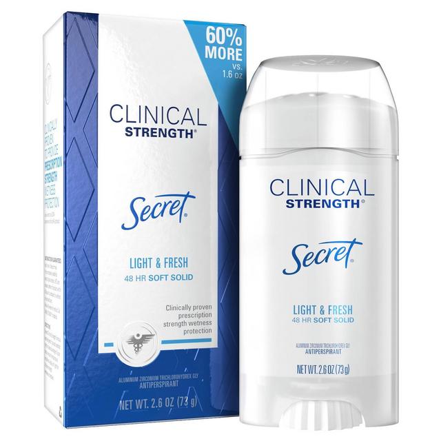 Secret Clinical Strength Antiperspirant and Deodorant for Women Soft Solid - Light & Fresh - 2.6oz