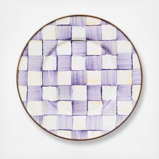 Violet Check Stainless Steel Salad Plate
