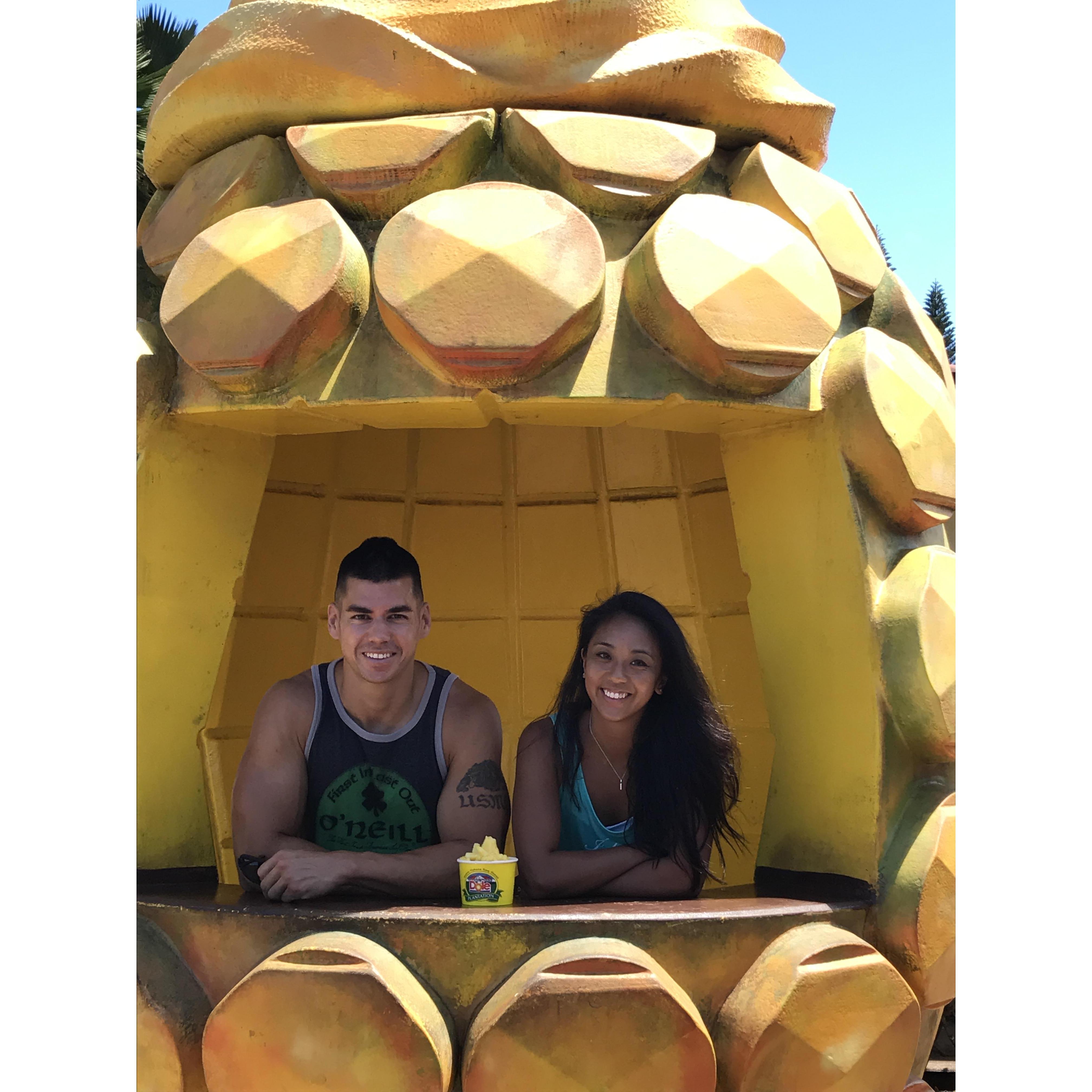 Got some fresh Dole Whip ice cream at the Dole Plantation. Oahu Hawaii.