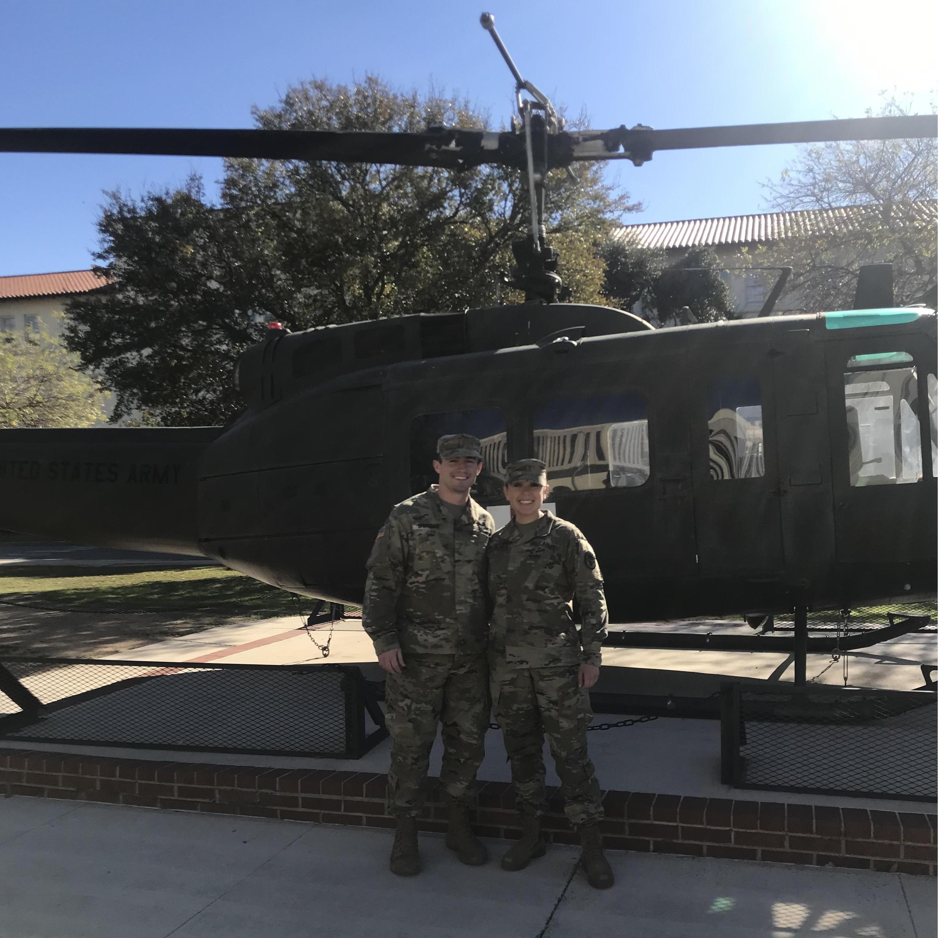 The one time we were both in uniform so we had to snag a pic!