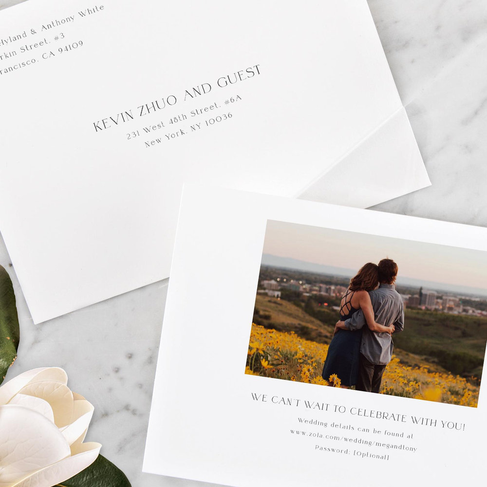 Hodgson Landscape | Black | Zola Wedding Invitations