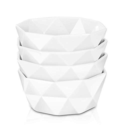 Delling 22 Oz Geometric Cereal Bowls Set of 4 for Soup and More