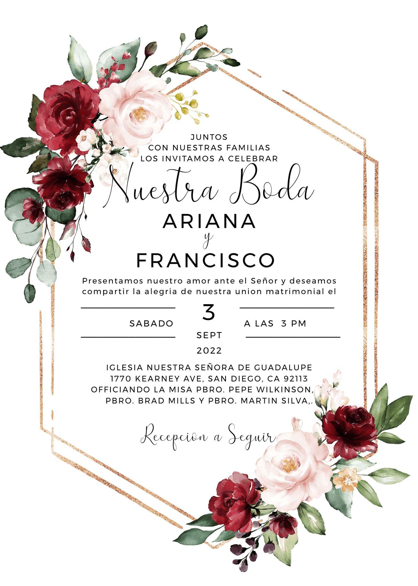 The Wedding Website of Ariana Olivas and Francisco Reyes