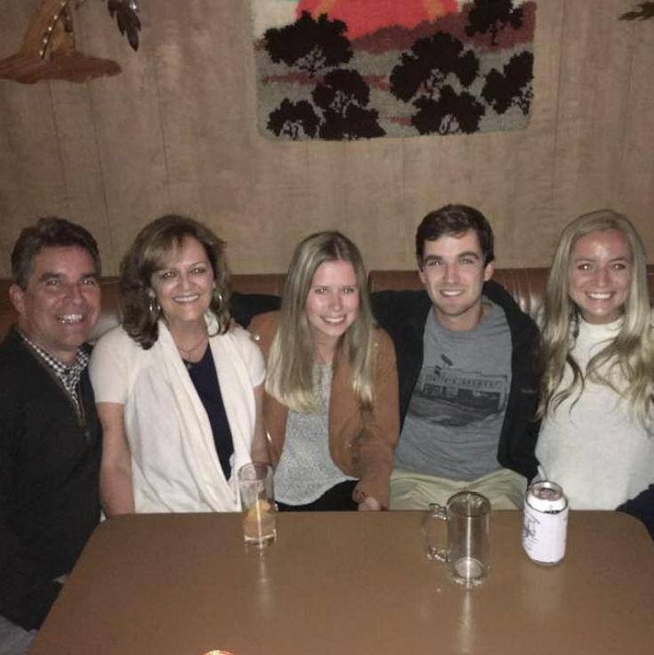 Dinner in Atlanta with Brett's sister, Kelly, and parents, Christy and Jack (2019)