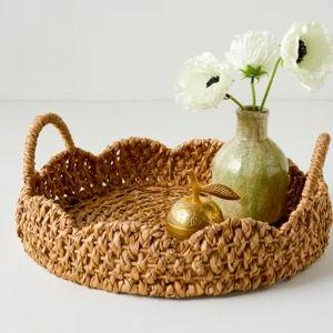 Solene Woven Scalloped Tray