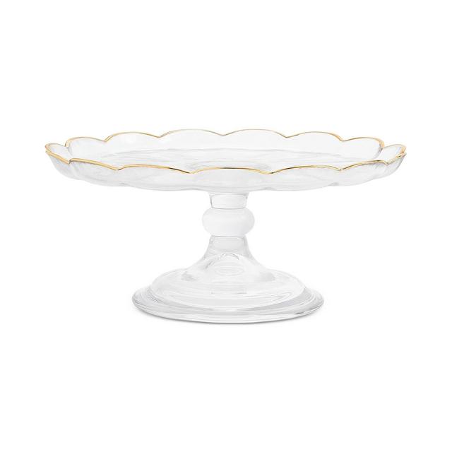 Martha Stewart Collection 10" Gold Cake Plate with Shiny Gold Edge, Created for Macy's