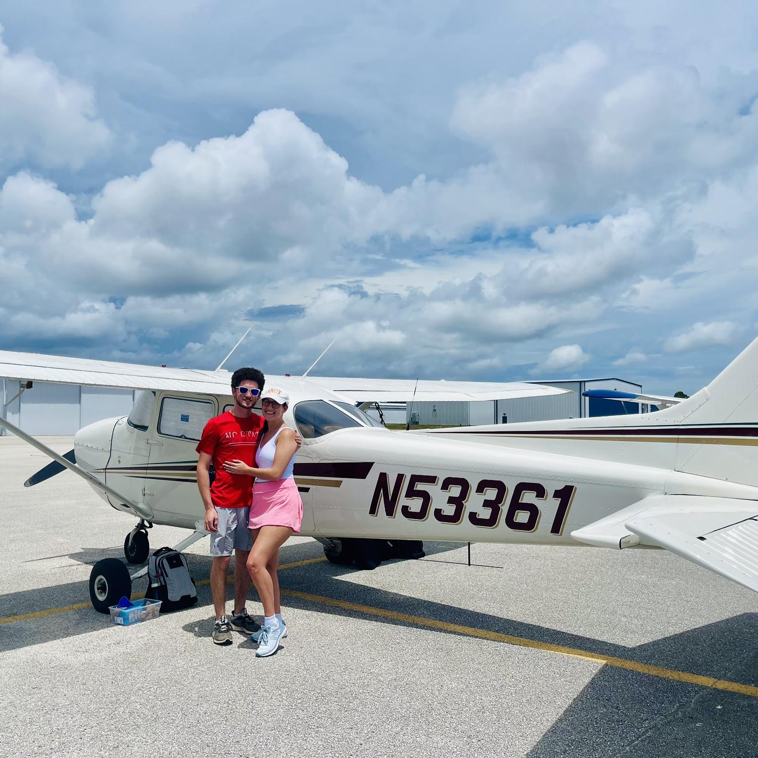 Alex got his Private Pilot license in FL while staying with Abby’s family! He’s now on his way to becoming a commercial airline pilot.
