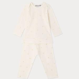 Bonpoint 2 piece pajamas set gold cherries