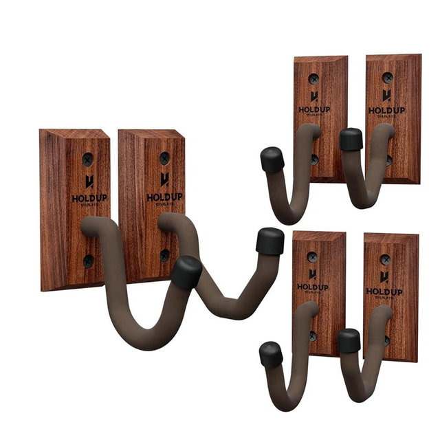 Hold Up Displays - Horizontal Gun Rack and Shotgun Hooks Store Any Rifle Shotgun and Bow - Real Hardwood Harvested in Wisconsin - Made in USA …