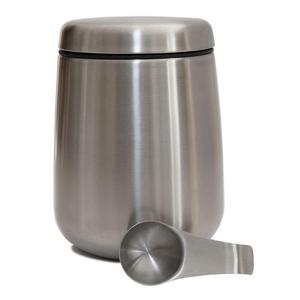 Handi Home Coffee Canister Food Storage Container | Stainless Steel, Airtight, Scoop Spoon Included | The Ultimate Coffee Bean Vault | 18 oz